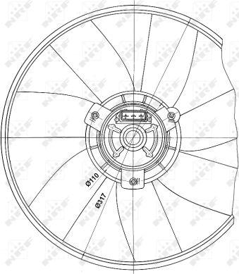 NRF 47660 - Ventilator, hladjenje motora www.molydon.hr