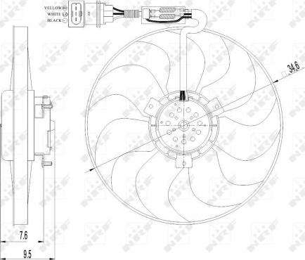 NRF 47064 - Ventilator, hladjenje motora www.molydon.hr