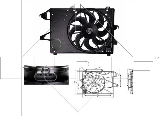 NRF 47004 - Ventilator, hladjenje motora www.molydon.hr