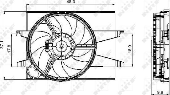 NRF 47006 - Ventilator, hladjenje motora www.molydon.hr