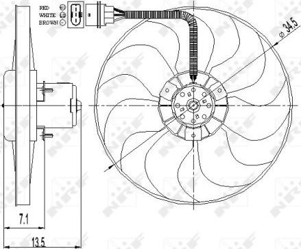 NRF 47397 - Ventilator, hladjenje motora www.molydon.hr