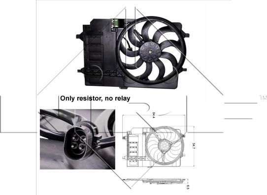 NRF 47301 - Ventilator, hladjenje motora www.molydon.hr