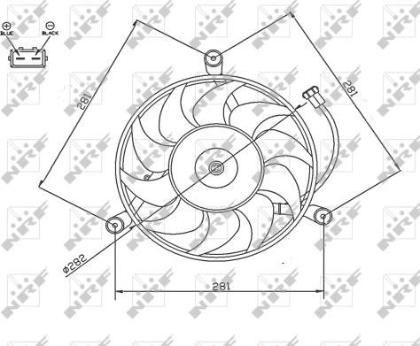 NRF 47745 - Ventilator, hladjenje motora www.molydon.hr