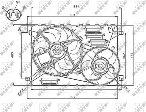 NRF 47754 - Ventilator, hladjenje motora www.molydon.hr