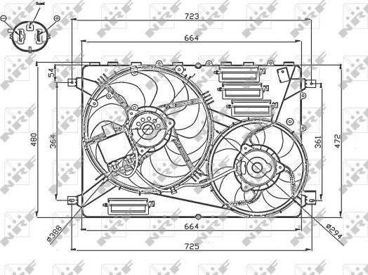 NRF 47755 - Ventilator, hladjenje motora www.molydon.hr