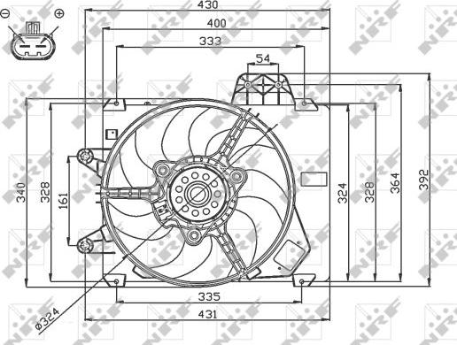 NRF 47750 - Ventilator, hladjenje motora www.molydon.hr