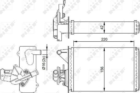 NRF 54281 - Izmjenjivač topline, grijanje unutrasnjeg prostora www.molydon.hr