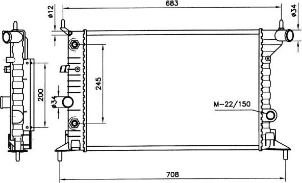 NRF 519516 - Hladnjak, hladjenje motora www.molydon.hr