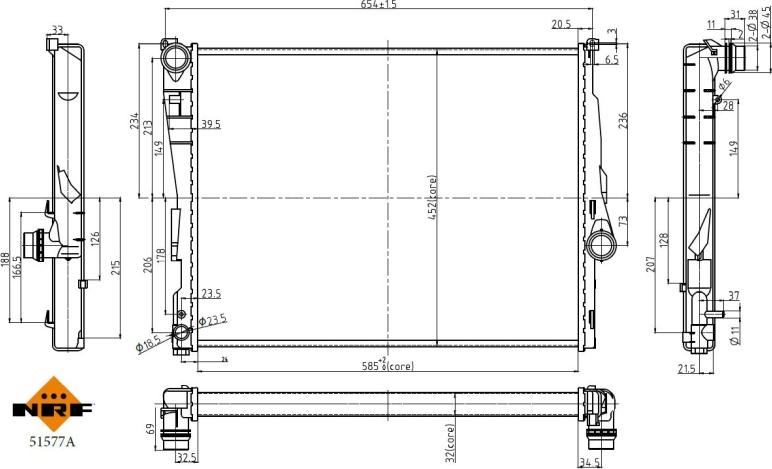 NRF 51577A - Hladnjak, hladjenje motora www.molydon.hr