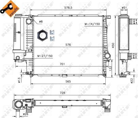 NRF 53852 - Hladnjak, hladjenje motora www.molydon.hr