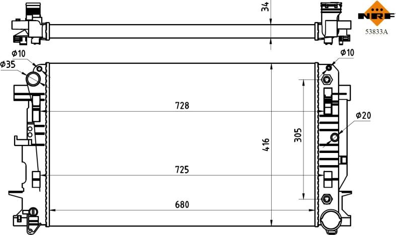 NRF 53833A - Hladnjak, hladjenje motora www.molydon.hr