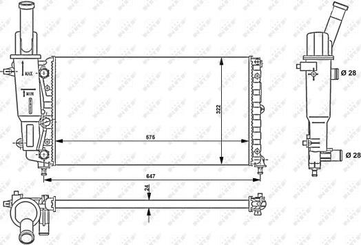 NRF 53225 - Hladnjak, hladjenje motora www.molydon.hr