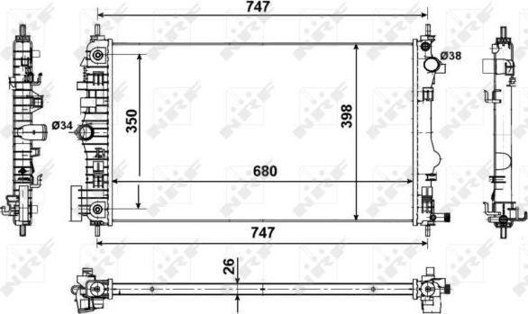 NRF 53775 - Hladnjak, hladjenje motora www.molydon.hr