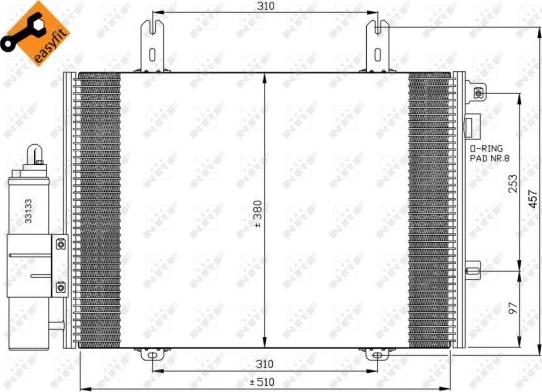 NRF 35353 - Kondenzator, klima-Uređaj www.molydon.hr