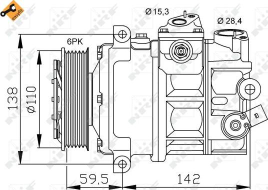 NRF 32147 - Kompresor, klima-Uređaj www.molydon.hr