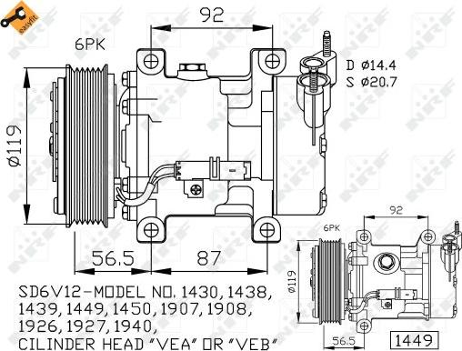 NRF 32227 - Kompresor, klima-Uređaj www.molydon.hr