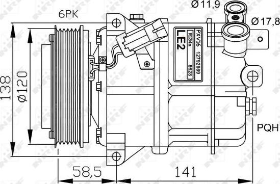 NRF 32774G - Kompresor, klima-Uređaj www.molydon.hr