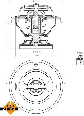 NRF 725068 - Termostat, rashladna tekućinu www.molydon.hr