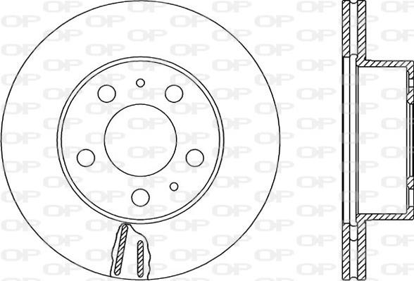 Open Parts BDR1601.20 - Kočioni disk www.molydon.hr