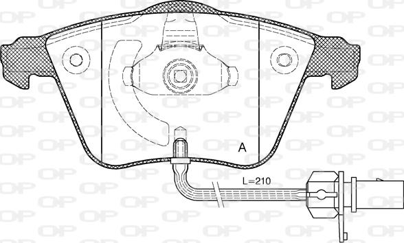 Open Parts BPA0964.12 - Komplet Pločica, disk-kočnica www.molydon.hr