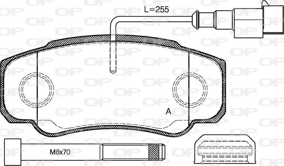 Open Parts BPA0961.02 - Komplet Pločica, disk-kočnica www.molydon.hr