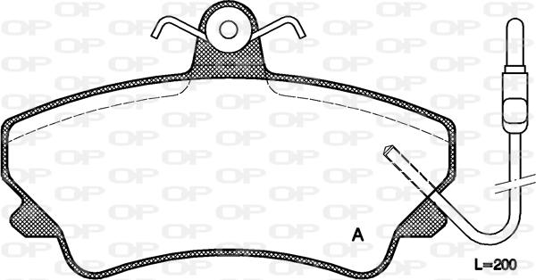 Open Parts BPA0409.02 - Komplet Pločica, disk-kočnica www.molydon.hr