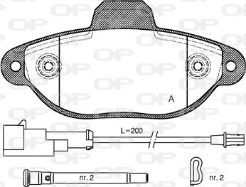 Open Parts BPA0414.22 - Komplet Pločica, disk-kočnica www.molydon.hr