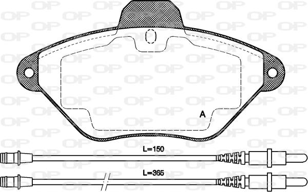 Open Parts BPA0439.04 - Komplet Pločica, disk-kočnica www.molydon.hr