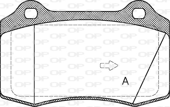 Open Parts BPA0434.55 - Komplet Pločica, disk-kočnica www.molydon.hr