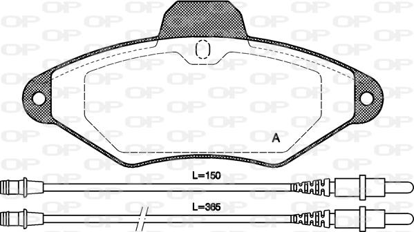 Open Parts BPA0438.04 - Komplet Pločica, disk-kočnica www.molydon.hr