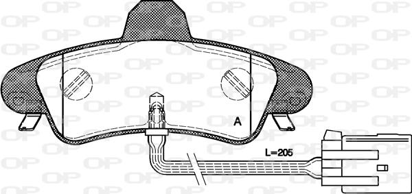 Open Parts BPA0433.12 - Komplet Pločica, disk-kočnica www.molydon.hr