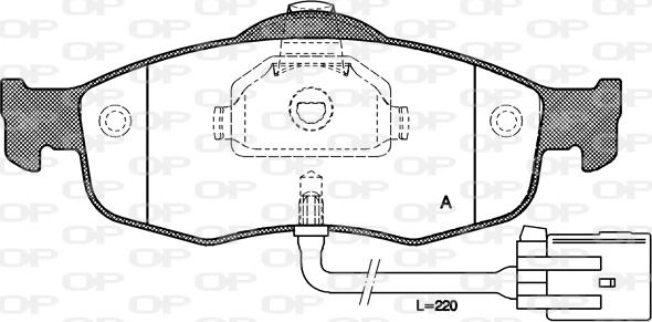 Open Parts BPA0432.02 - Komplet Pločica, disk-kočnica www.molydon.hr