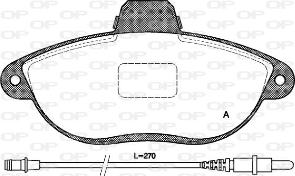 Open Parts BPA0602.02 - Komplet Pločica, disk-kočnica www.molydon.hr