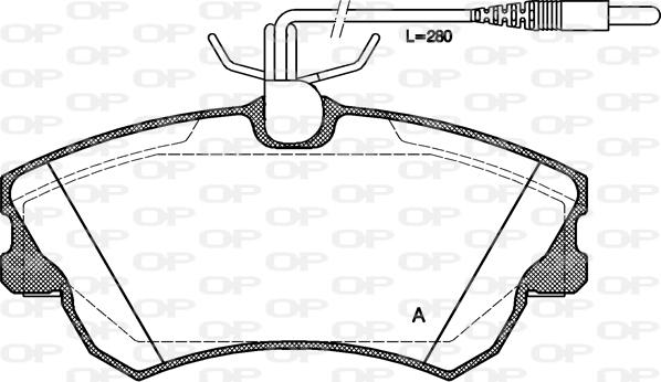 Open Parts BPA0638.02 - Komplet Pločica, disk-kočnica www.molydon.hr