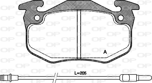 Open Parts BPA0144.32 - Komplet Pločica, disk-kočnica www.molydon.hr