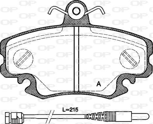 Open Parts BPA0141.30 - Komplet Pločica, disk-kočnica www.molydon.hr