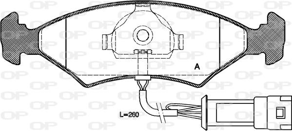 Open Parts BPA0119.32 - Komplet Pločica, disk-kočnica www.molydon.hr