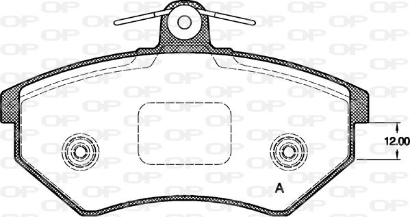 Open Parts BPA0134.50 - Komplet Pločica, disk-kočnica www.molydon.hr