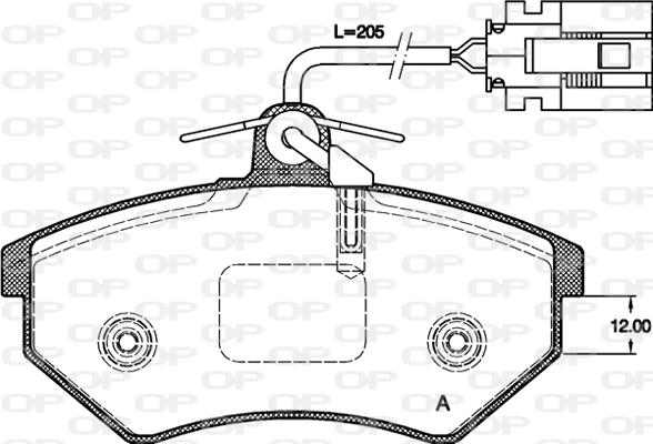 Open Parts BPA0134.62 - Komplet Pločica, disk-kočnica www.molydon.hr