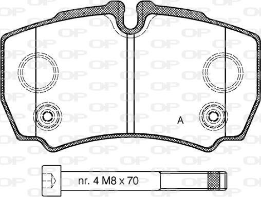 Open Parts BPA0849.10 - Komplet Pločica, disk-kočnica www.molydon.hr