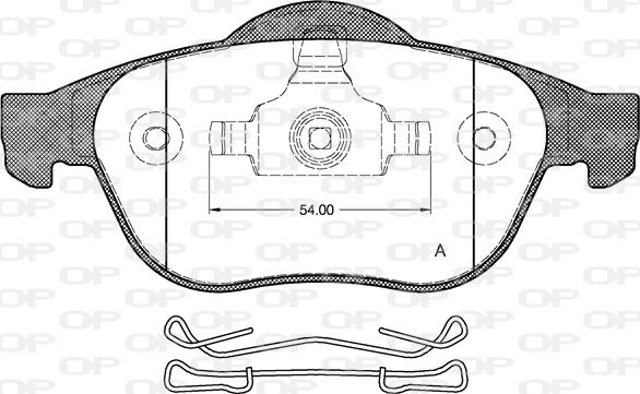 Open Parts BPA0843.00 - Komplet Pločica, disk-kočnica www.molydon.hr