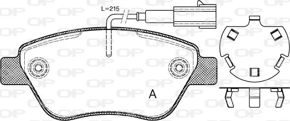 Open Parts BPA0858.32 - Komplet Pločica, disk-kočnica www.molydon.hr