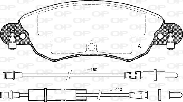 Open Parts BPA0829.04 - Komplet Pločica, disk-kočnica www.molydon.hr