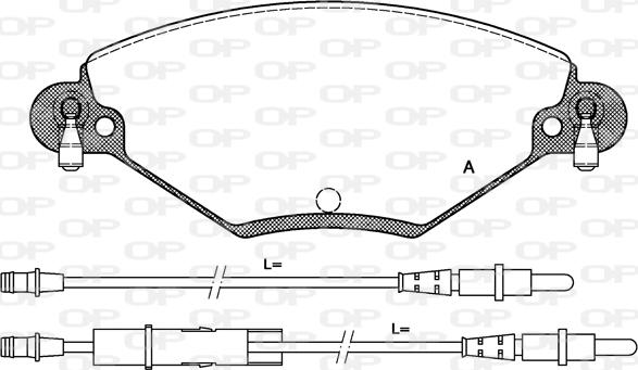 Open Parts BPA0828.04 - Komplet Pločica, disk-kočnica www.molydon.hr