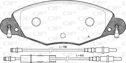 Open Parts BPA0827.04 - Komplet Pločica, disk-kočnica www.molydon.hr