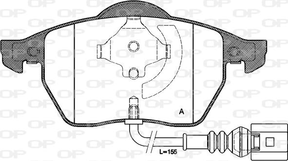 Open Parts BPA0390.41 - Komplet Pločica, disk-kočnica www.molydon.hr