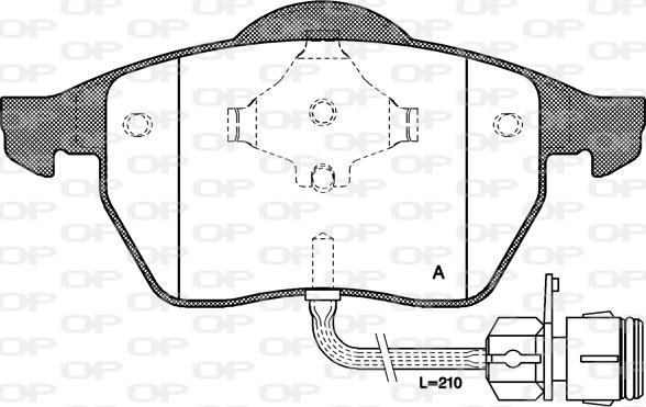 Open Parts BPA0390.02 - Komplet Pločica, disk-kočnica www.molydon.hr