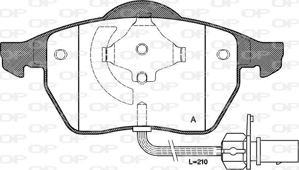 Open Parts BPA0390.22 - Komplet Pločica, disk-kočnica www.molydon.hr