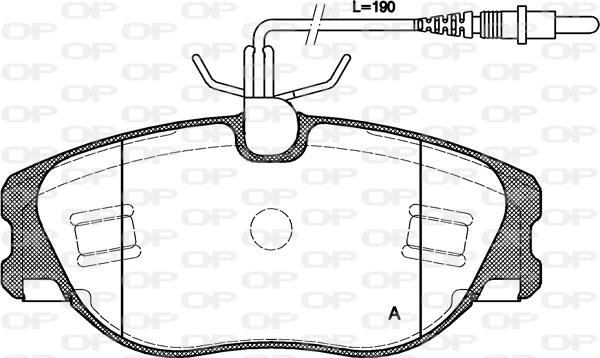 Open Parts BPA0305.44 - Komplet Pločica, disk-kočnica www.molydon.hr