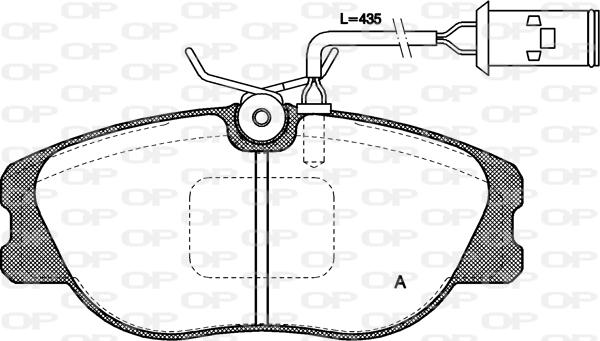 Open Parts BPA0305.02 - Komplet Pločica, disk-kočnica www.molydon.hr